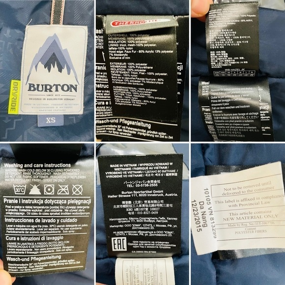 Burton Women's Hazel Ski Snowboard Winter Jacket in Denim XSmall - Picture 16 of 16